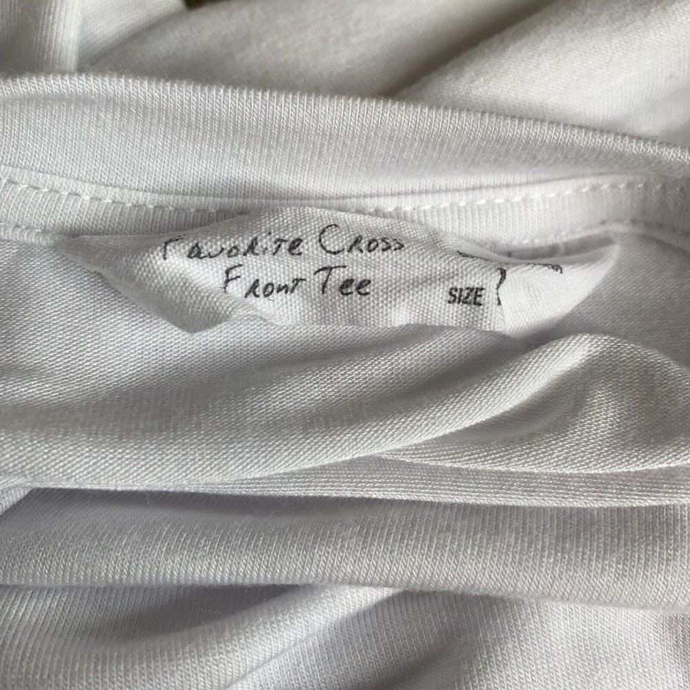 Members Mark Favorite Cross Front Tee, Women's L White Tee Shirt Soft, Lot of 2 - Picture 7 of 11